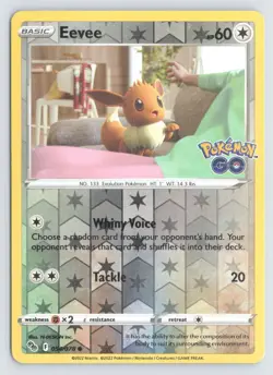 Eevee 054/078 Pokemon Pokemon GO Reverse Holo Common Near Mint - Image 1