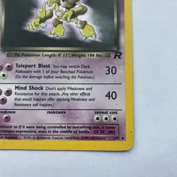 Dark Alakazam TCG Team Rocket Holo Card 1/82 Unlimited HP - Image 4