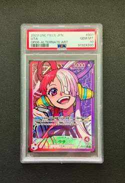 PSA 10 Uta Leader Alternate Art OP06-001 2023 ONE PIECE Card Japanese - Image 1