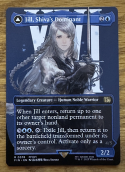 MTG Final Fantasy, Jill, Shiva's Dominant / Shiva, Warden of Ice - Borderless - Image 1