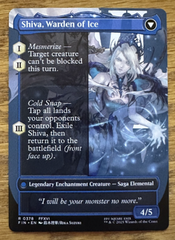 MTG Final Fantasy, Jill, Shiva's Dominant / Shiva, Warden of Ice - Borderless - Image 2