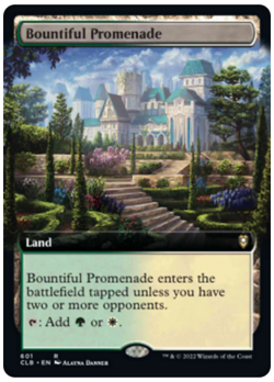 1x Bountiful Promenade Extended Art Battle for Baldur's Gate NM MTG - Image 1