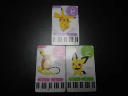 Pokemon Music Musical Note Card x3 Pikachu Pichu Raichu Evolutions #3543 - Image 1