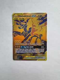 Pokemon Black Star Promo #SM248 Pikachu & Zekrom GX Tag Team - NM - Raw - Image 2