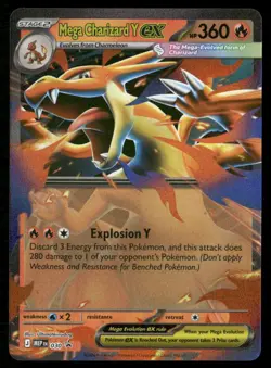 Mega Charizard Y ex ME: Mega Evolution Promo 030 Promo Pokemon Holo Near Mint - Image 1