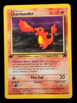 Pokemon TCG Team Rockets Charmander 1st Edition - Image 2