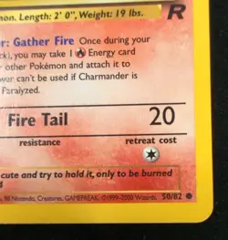 Pokemon TCG Team Rockets Charmander 1st Edition - Image 5