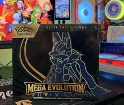 Pokemon Mega Evolution Elite Trainer Box English 2025 Lucario Riolu - Image 1