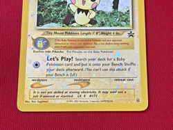 Pokemon card Pokemon Black Star Promo HOLO PICHU #35 - Image 5