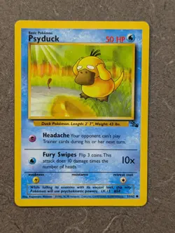 Pokemon Card 1999 PSYDUCK Common 53/62 Original Fossil Set Vintage NM - Image 1