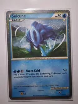 Pokemon Suicune HGSS21 HGSS Promo Holo English Shiny Pokemon TCG Card Mod Play - Image 1