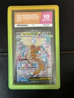 Pokemon TCG Ascended Heroes Mega Dragonite EX 290/217 ACE 10 Perfect Sub Grades - Image 1