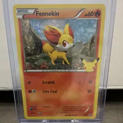 Pokemon TCG Fennekin McDonald's 25th Anniversary Promo Holo #014/025 - Image 1