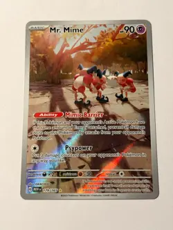 Pokemon Mr Mime 179/165 Illustration Rare Full Art Scarlet & Violet NM - Image 1