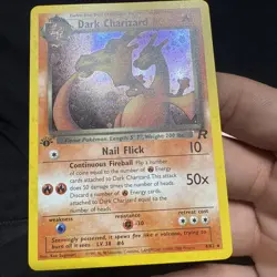 Pokemon Dark Charizard Holo Rare TCG 1st Edition 4/82 NM/LP - Image 2