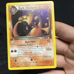Pokemon Dark Charizard Holo Rare TCG 1st Edition 4/82 NM/LP - Image 3
