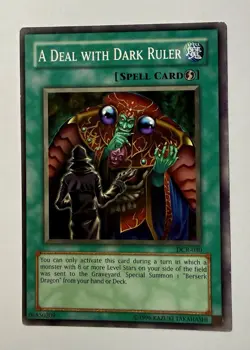 A Deal with Dark Ruler DCR-030 Dark Crisis Unlimited Yugioh LP - Image 1