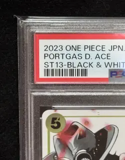 PSA10 Portgas D. Ace ST13 B&W Alt Art ONE PIECE Card Game - Image 3