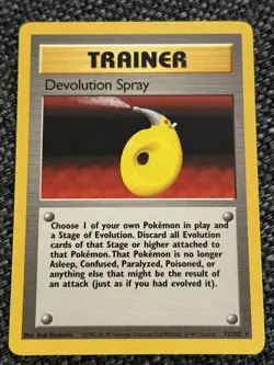 Pokemon TCG Devolution Spray Trainer Base Set 72/102 Regular Card - Image 1