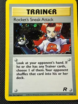2000 POKEMON TEAM ROCKET ROCKET'S SNEAK ATTACK RARE HOLO CARD 16/82 -LP - Image 1