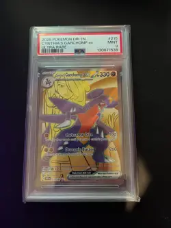 2025 Pokemon Dri En-Destined Rivals Cynthia's Garchomp Ex #215 Ultra Rare PSA 9 - Image 1