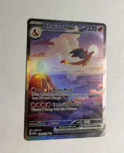 Charizard ex 199/165 Special Illustration Rare 151 Pokemon English NM - Image 3