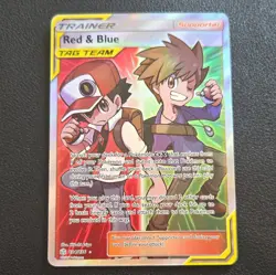 Pokemon Red & Blue 234/236 SM Cosmic Eclipse Trainer Full Art Holo Ultra Rare GM - Image 1
