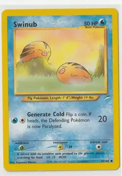 SWINUB 84/105 COMMON NEO DESTINY POKEMON MP - Image 1