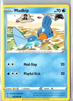MUDKIP 062/264 COMMON FUSION STRIKE POKEMON LP - Image 1