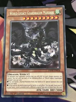 Yugioh World Legacy Guardragon Mardark DANE-EN018 Rare 1st Edition NM - Image 1
