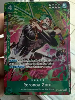 One Piece Card Game - Roronoa Zoro OP13-037 - Treasure Rare - OP15 ENG - Image 1
