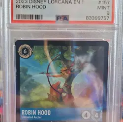 Ravensburger Disney Lorcana Robin Hood - Unrivaled Archer #157 PSA 9 Foil - Image 1