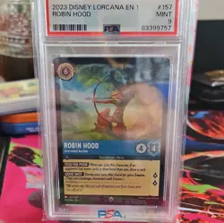Ravensburger Disney Lorcana Robin Hood - Unrivaled Archer #157 PSA 9 Foil - Image 3