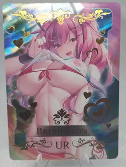 BREMERTON Azur Lane UR Goddess Story Foil Doujin ACG Anime Waifu Card Pink Girl - Image 1