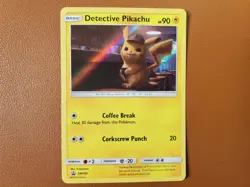Detective Pikachu Holo SM190 Promo Movie - Pokemon Card Black Star TCG - Image 1