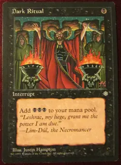MTG Dark Ritual Ice Age Regular Lightly Played - Image 1