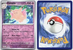 Clefable 036/165 Uncommon 151 Pokemon Reverse Holo NM - Image 3