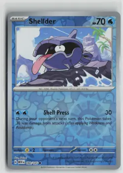 Shellder 090/165 Common 151 Pokemon Reverse Holo Near Mint - Image 1