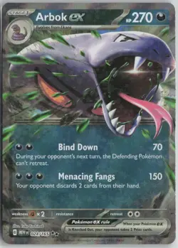 Arbok ex 024/165 Double Rare 151 Pokemon Holo Near Mint - Image 1