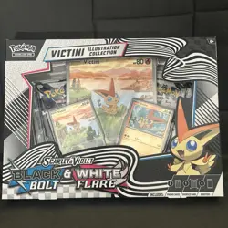 Pokemon TCG Black Bolt & White Flare Victini Illustration Collection Box NEW - Image 1