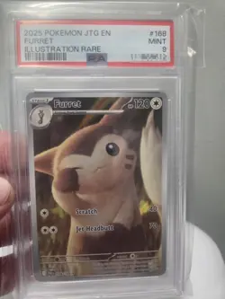 Furret 168/159 PSA 9 Mint 2025 Pokemon Journey Together Illustration Rare - Image 1