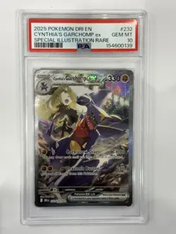 2025 Pokemon Destined Rivals - Cynthia's Garchomp ex #232 PSA 10 - Image 1