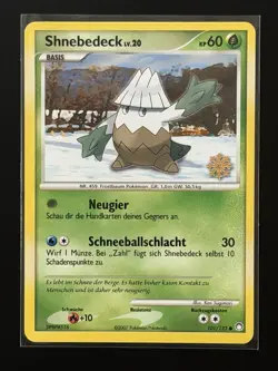 Pokemon Shnebedeck 101/123 Geheimnisvolle Schatze Deutsch Snowflake Stamp 2007 - Image 1