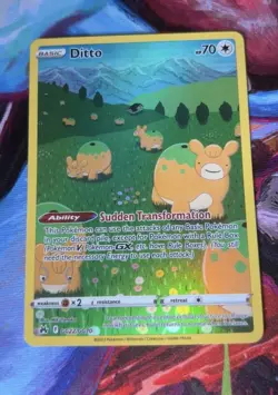 Pokemon TCG Ditto GG22/GG70 Crown Zenith Holo Illustration - Image 1