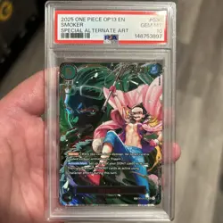2025 ONE PIECE OP13-CARRYING ON HIS WILL SPECIAL ALTERNATE ART SMOKER PSA 10 GM - Image 1