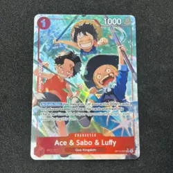ONE PIECE Ace & Sabo & Luffy (Alternate Art) SR OP13 OP13-007 - Image 1