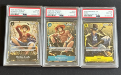 2026 One Piece Tin Pack Vol. 2 Sequential PSA 10 Promo Set - Ace, Sabo, Luffy - Image 1