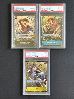 2026 One Piece Tin Pack Vol. 2 Sequential PSA 10 Promo Set - Ace, Sabo, Luffy - Image 2