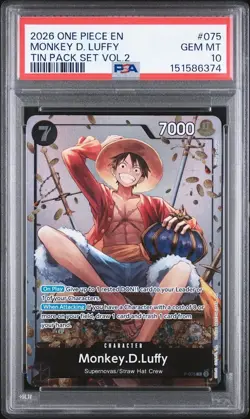 2026 One Piece Tin Pack Vol. 2 Sequential PSA 10 Promo Set - Ace, Sabo, Luffy - Image 3