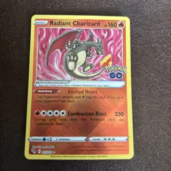 Pokemon TCG Radiant Charizard Holo Card Pokemon Go, 011/078, Near Mint Condition - Image 1